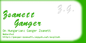zsanett ganger business card